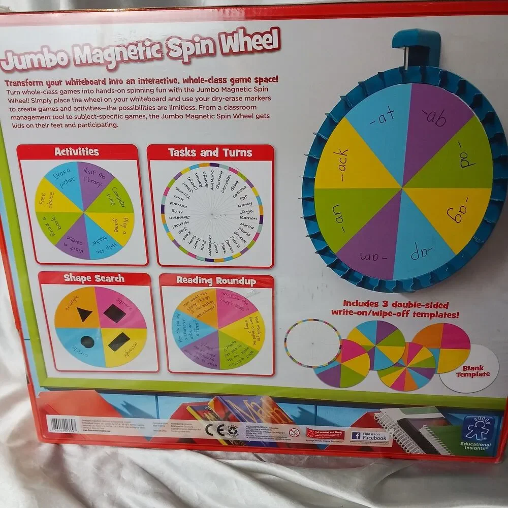 JUMBO MAGNETIC DRY ERASE SPIN WHEEL